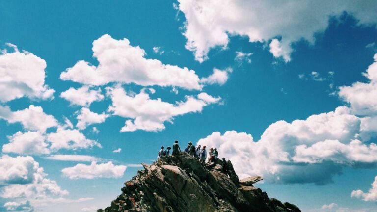 Blue sky with white clouds