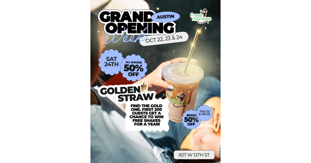 Fresh Monkee Austin bets on golden straws and protein shakes to win over downtown