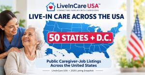 LiveInCare USA Reports Live-In Job Posts in Every State Plus D.C.